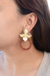 pendientes-circonitas-naranja-tostado-flor-verano-invitada