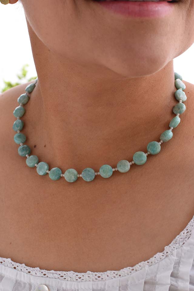 Collar corto Amazonita