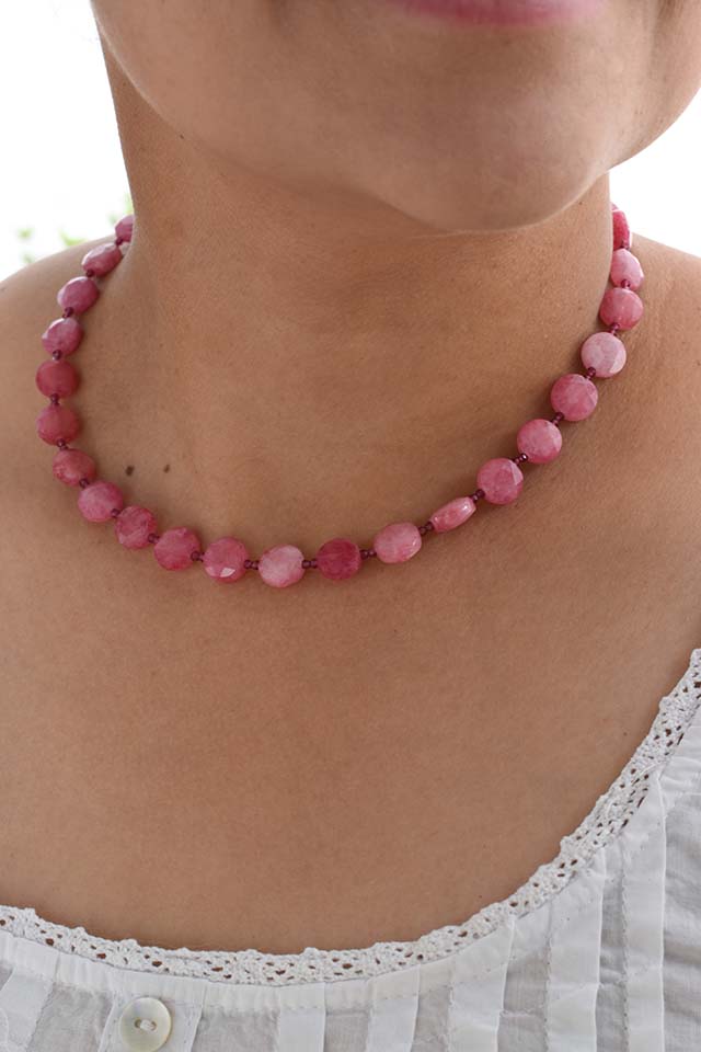 Collar corto Rodonita