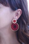 pendientes-granate-tejido-a-mano