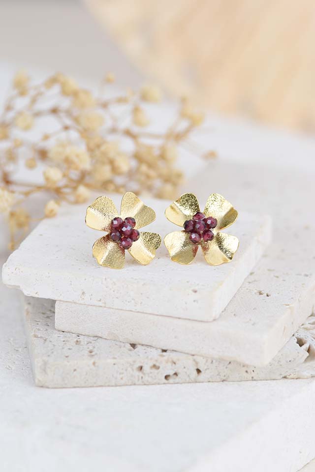 Pendientes mini Granates