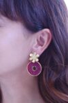 pendientes-tejidos-granates