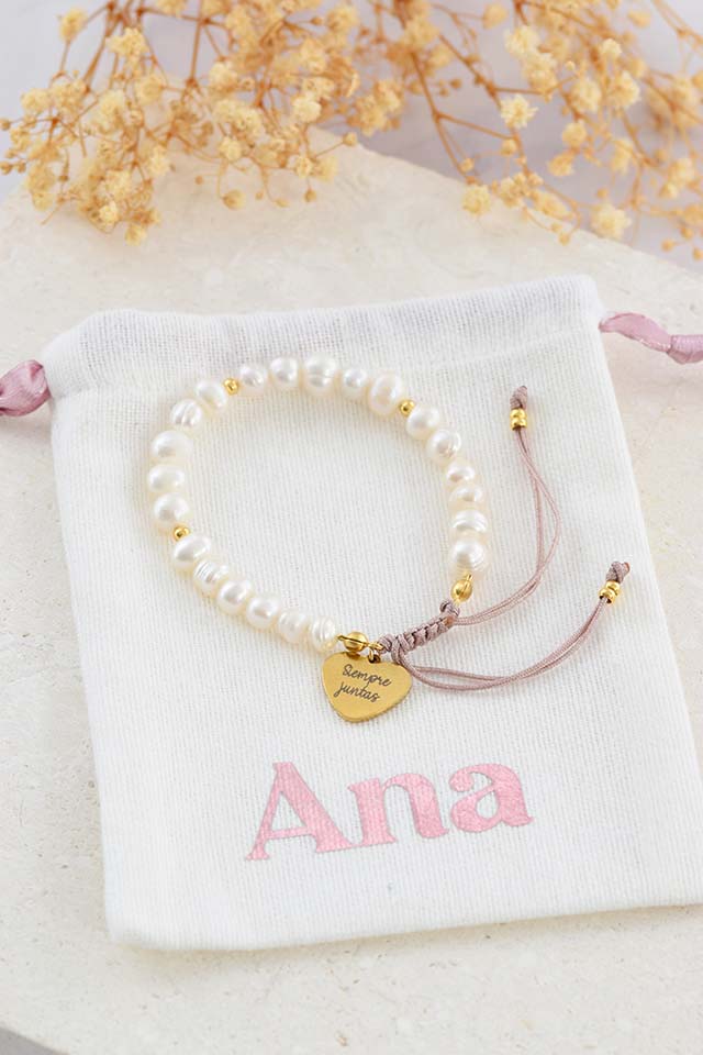 Pulsera perlas personalizada