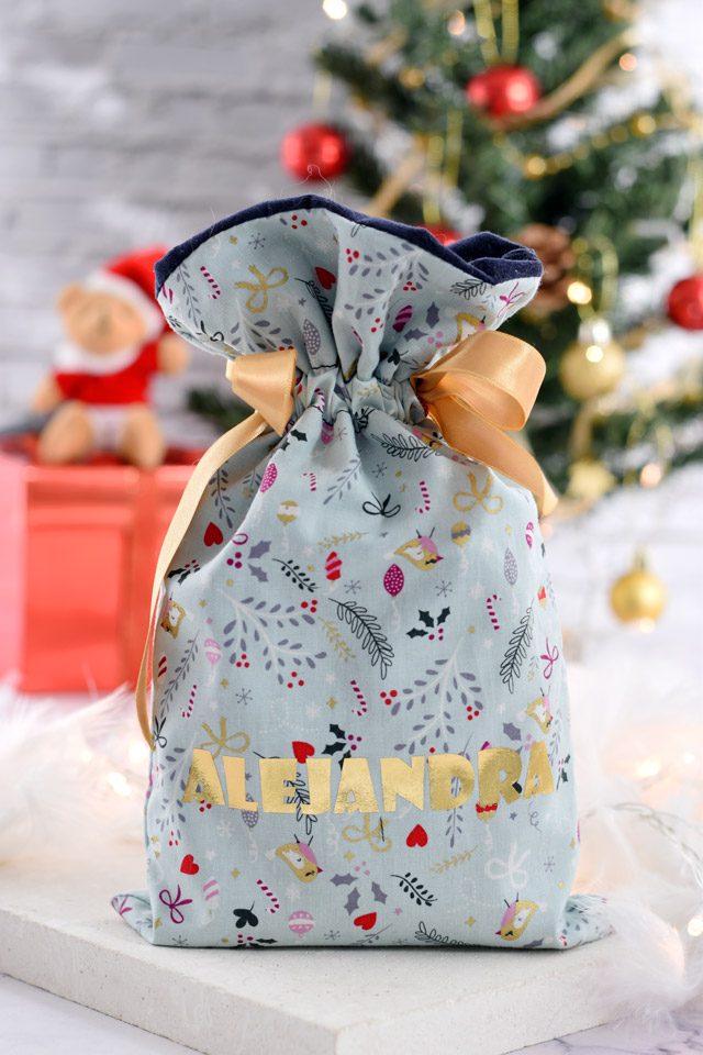 Bolsa de Navidad azul